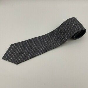 Fabris Venezia Mens Tie Necktie Gray Beige White 100%‎ Silk Made in Italy